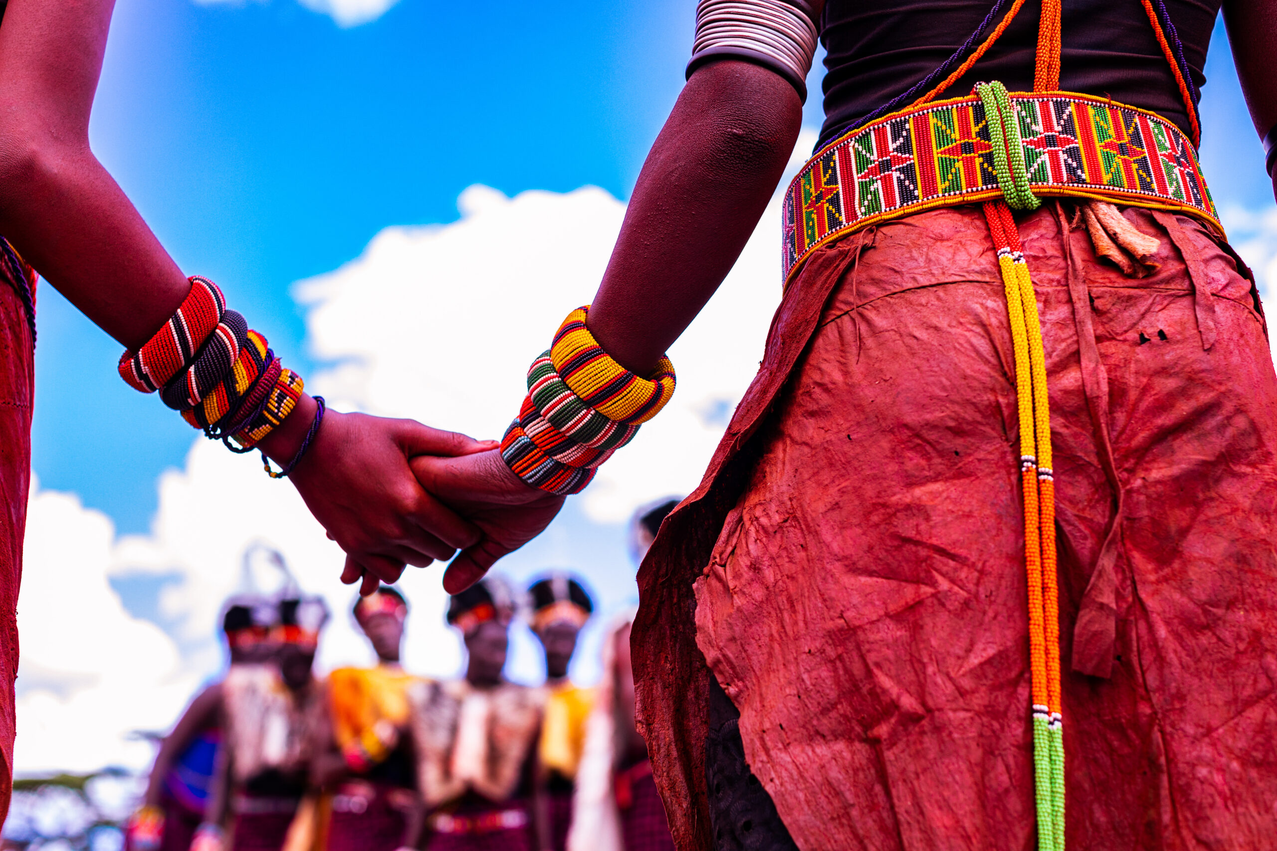 Maasai people in traditional dress